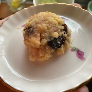 いちごとバナナのレーズンおから蒸しパン